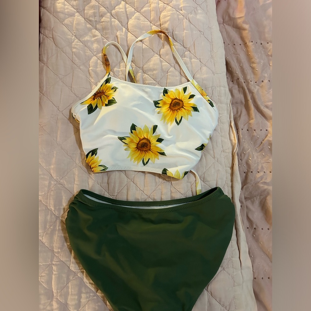 Floral High Waisted Bikini Set
